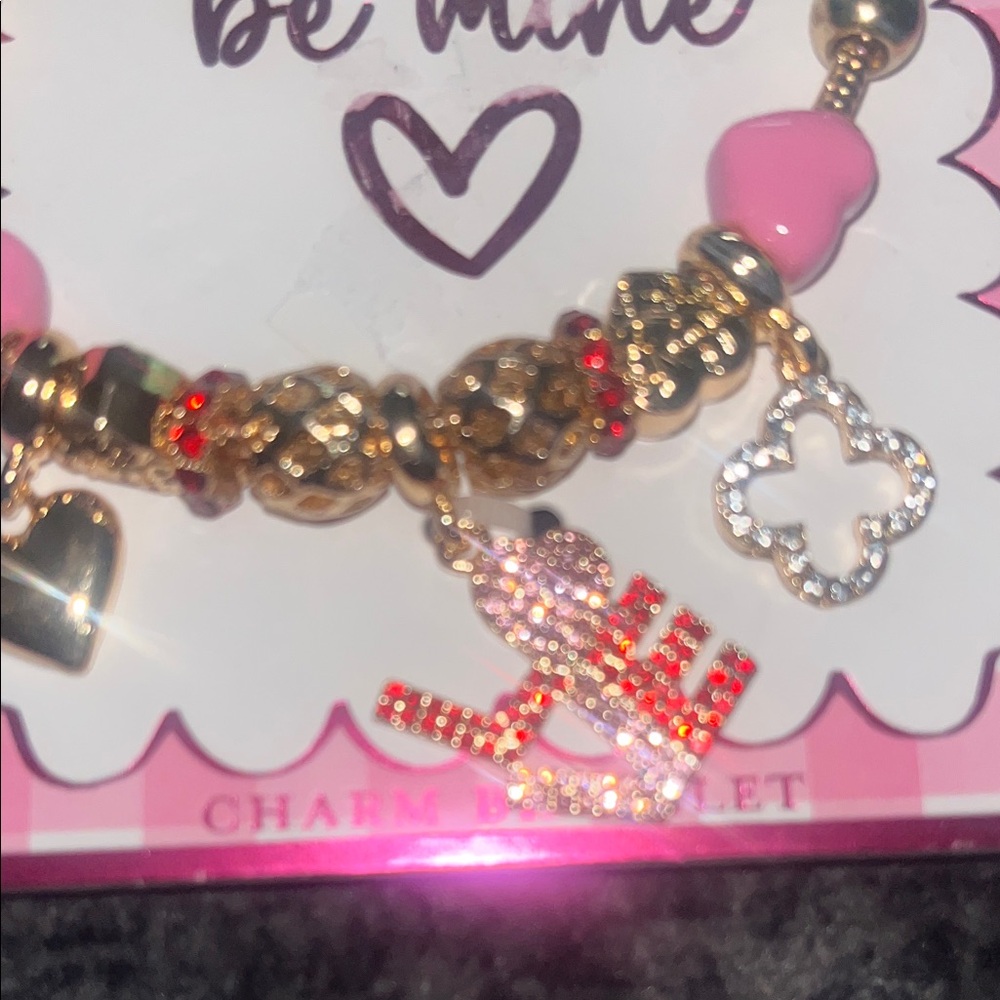 Heart & Cherry Charm Bracelet - Silver Or Gold winner choice - Picture 5 of 13